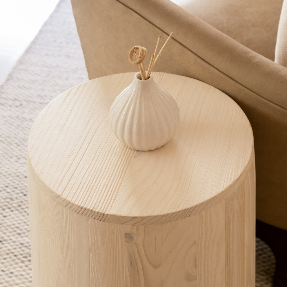 Mott End Table Ebony, Natural
