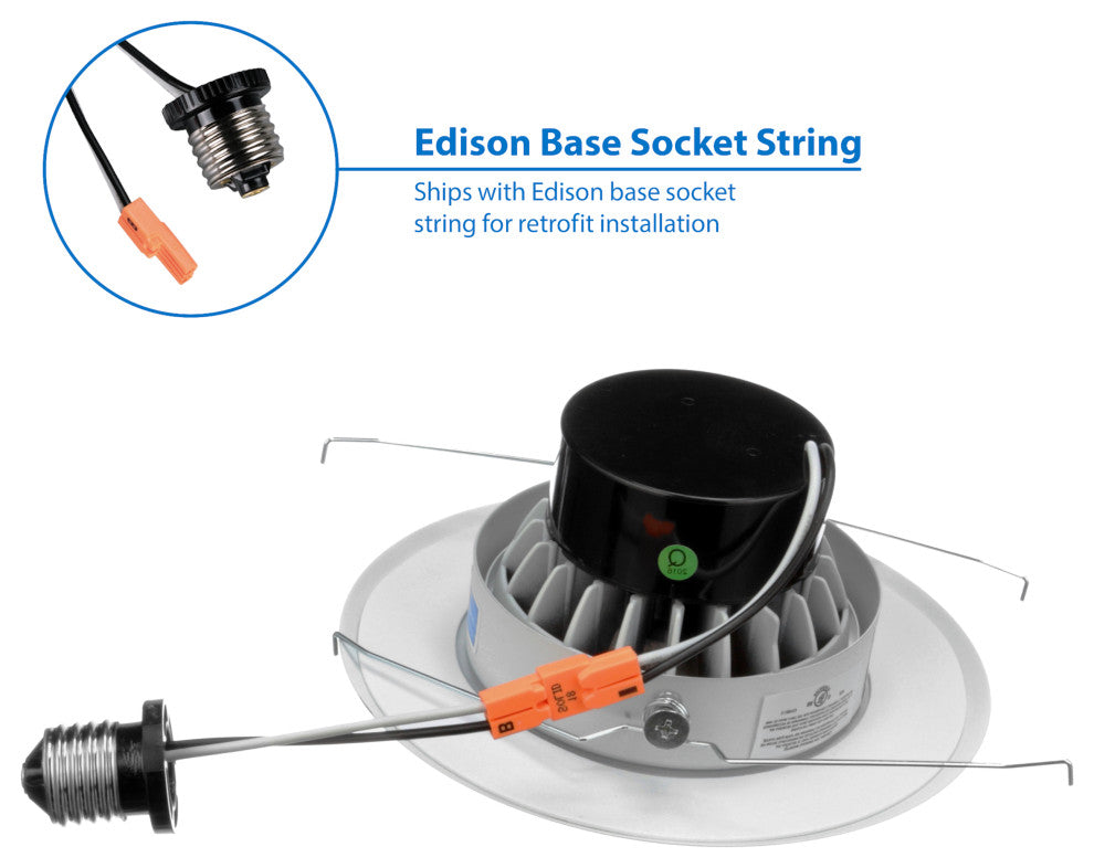 NICOR LED Eyeball Downlight Kit for 5 and 6 inch housings, Dimmable, 3000k