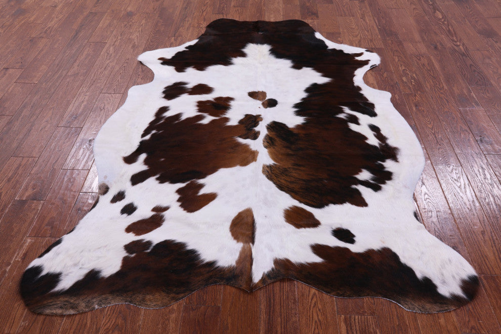 6' 11" X 5' 3" Organic Natural Hair-On Cowhide Area Rug C1443