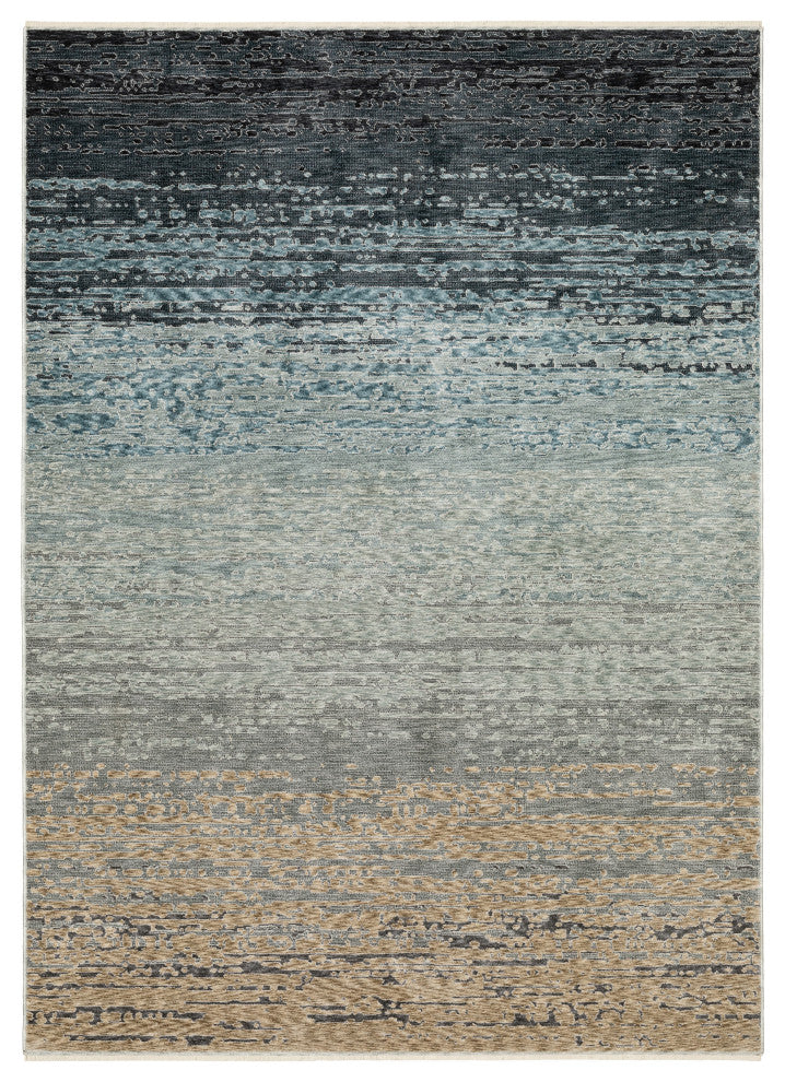Oriental Weavers Echo ECH09 Abstract Rug, Blue, 6'7"x9'6"
