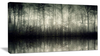 "Beautiful Gray Forest in Germany" Photograph Print, 1 Panel, 60"x28"