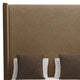 Nativa Interiors Irenne Plain Bed, Brown, California King, High Headboard