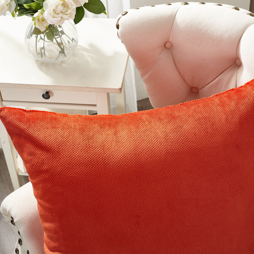Milliken Plush Pillow Shell 2 Piece Set, Burnt Orange, 26" X 26"