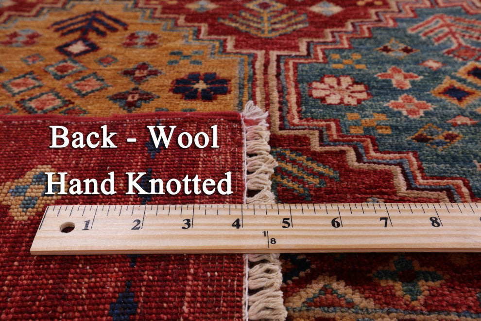 7' 8" X 9' 9" Khorjin Super Kazak Handmade Wool Rug Q5252