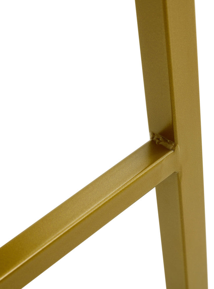 Modern Velvet 2 Bar Chair, Metal Legs for Dining,Kitchen and Bar, Beige Brown