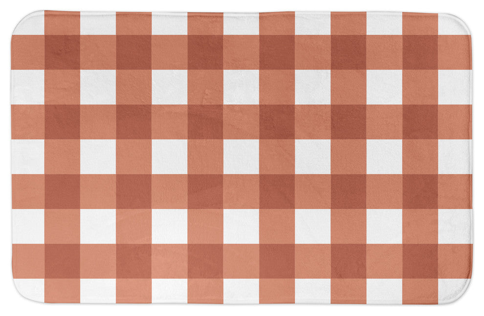 Grey Buffalo Check 34x21 Bath Mat