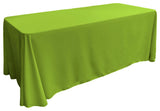 LA Linen Polyester Poplin Rectangular Tablecloth 90"x156", Lime