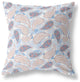 20" Blue Pink Boho Paisley Indoor Outdoor Throw Pillow