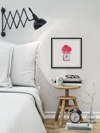 "Blooming Pink" Framed Painting Print, 18"x18"