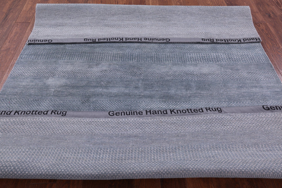6' 1" X 8' 5" Hand-Knotted Savannah Grass Wool and Silk Rug Q11557