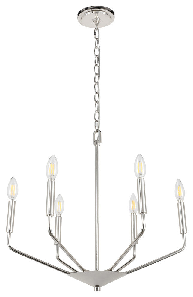 Chrome Finish 6-Light Pendant