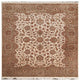 Agra Ylvie Traditional Beige Floral Hand Knotted Rug 8'x10'