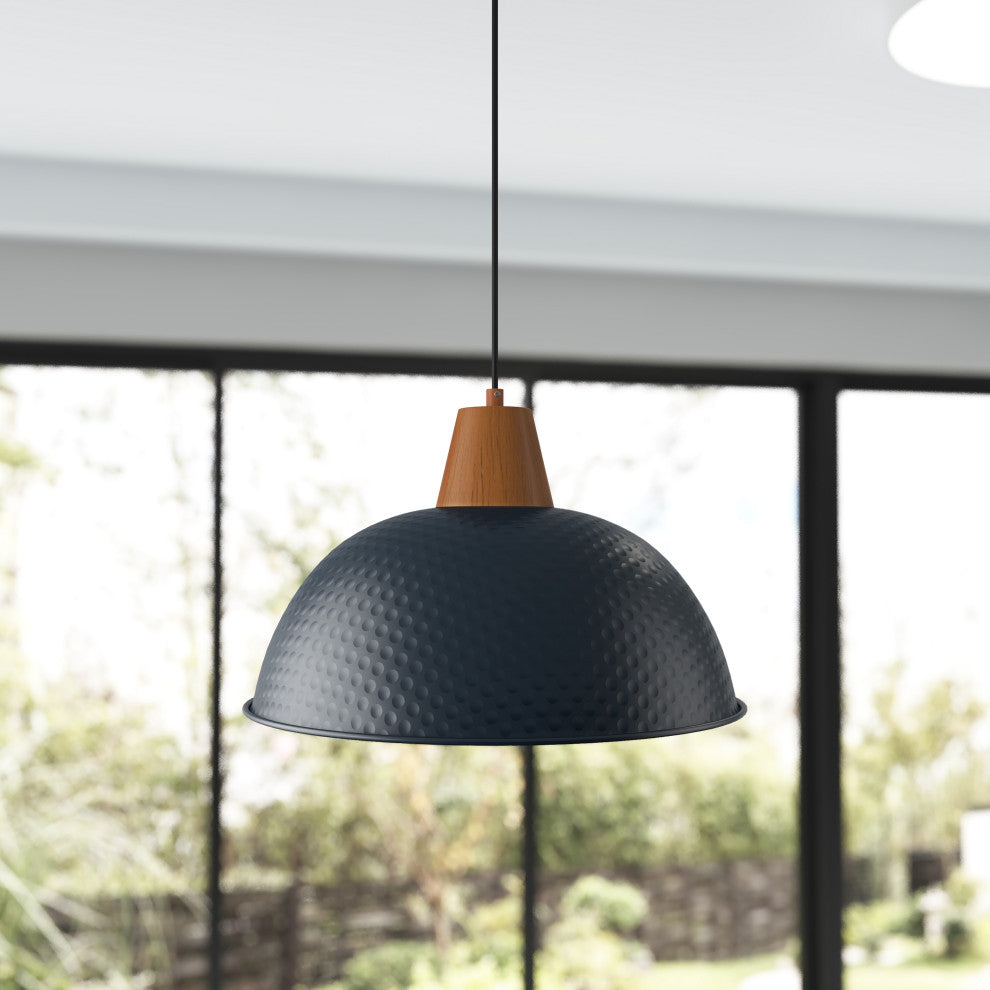 Industrial 1-light Metal Pendant Lighting Fxiture For Kitchen Island, Blue