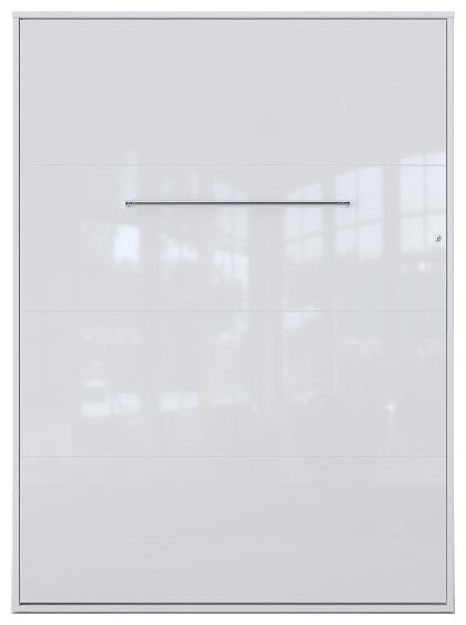 INVENTO Vertical Wall Bed, 55.1 x 78.7 inch, White/White