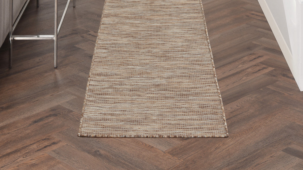Nourison Positano Contemporary Area Rug, Beige, 2'2"x8' Runner