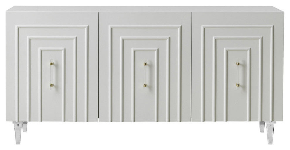 Famke White Lacquer Buffet - White