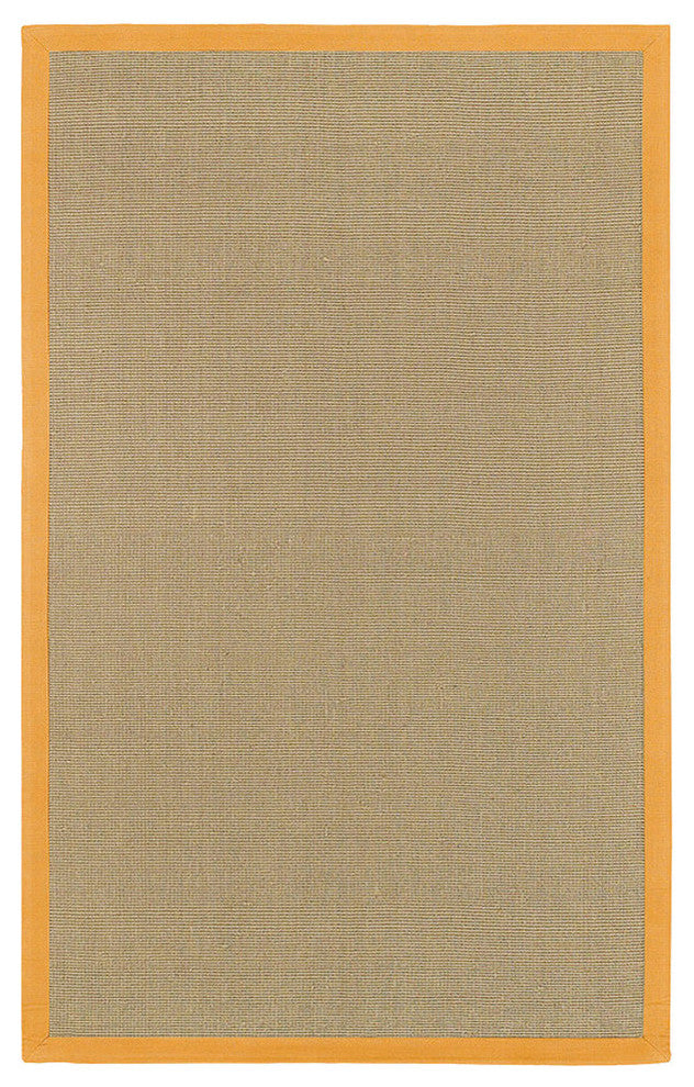 Bay Square Contemporary Area Rug, Orange, 8' Square