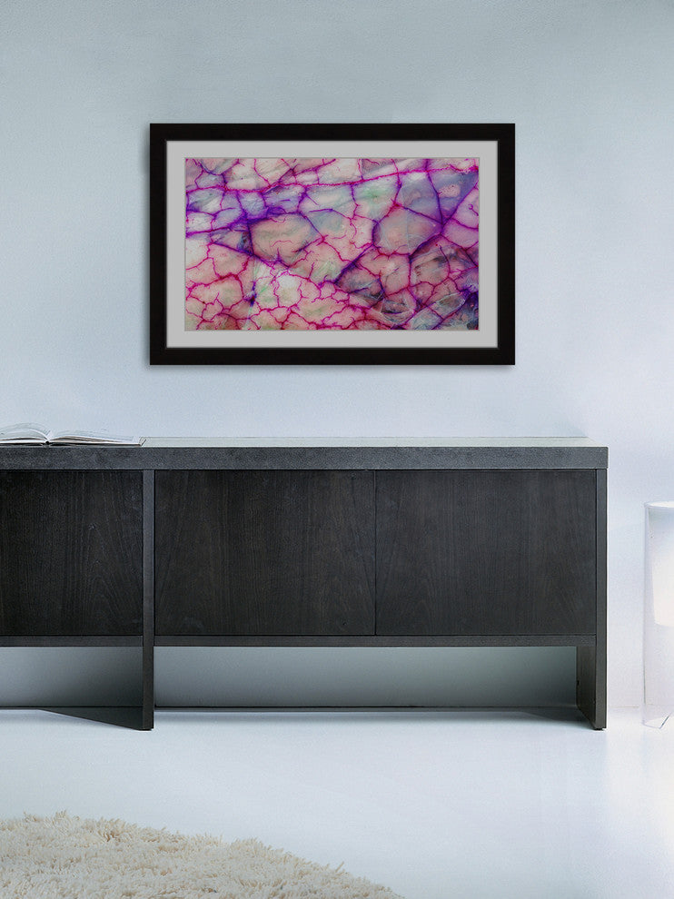 "Pink Veins" Framed Art Print