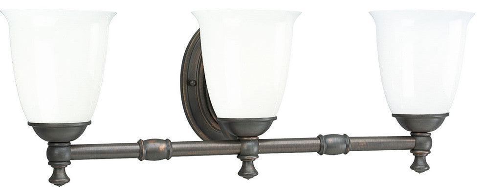 Progress Lighting 3-100W Medium Bath Bracket, Venetian Bronze