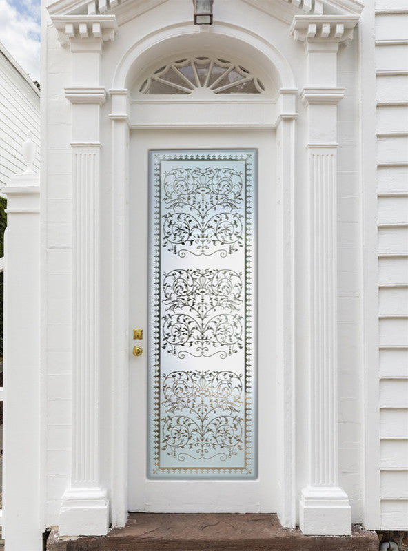 Pantry Door - Victorian Lace - Primed - 30" x 84" - Knob on Left - Push Open