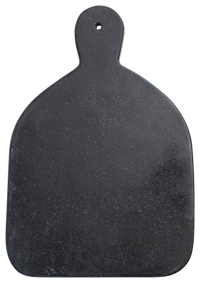 Modern Marble Cutting or Charcuterie Board with Handle, Black