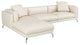 Valencia Zadar Leather 3 Seats & Left Chaise ,Beige