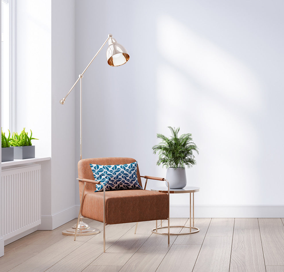 Kaleidoscope Graffiti Accent Pillow, Unreal Teal, 14"x20"