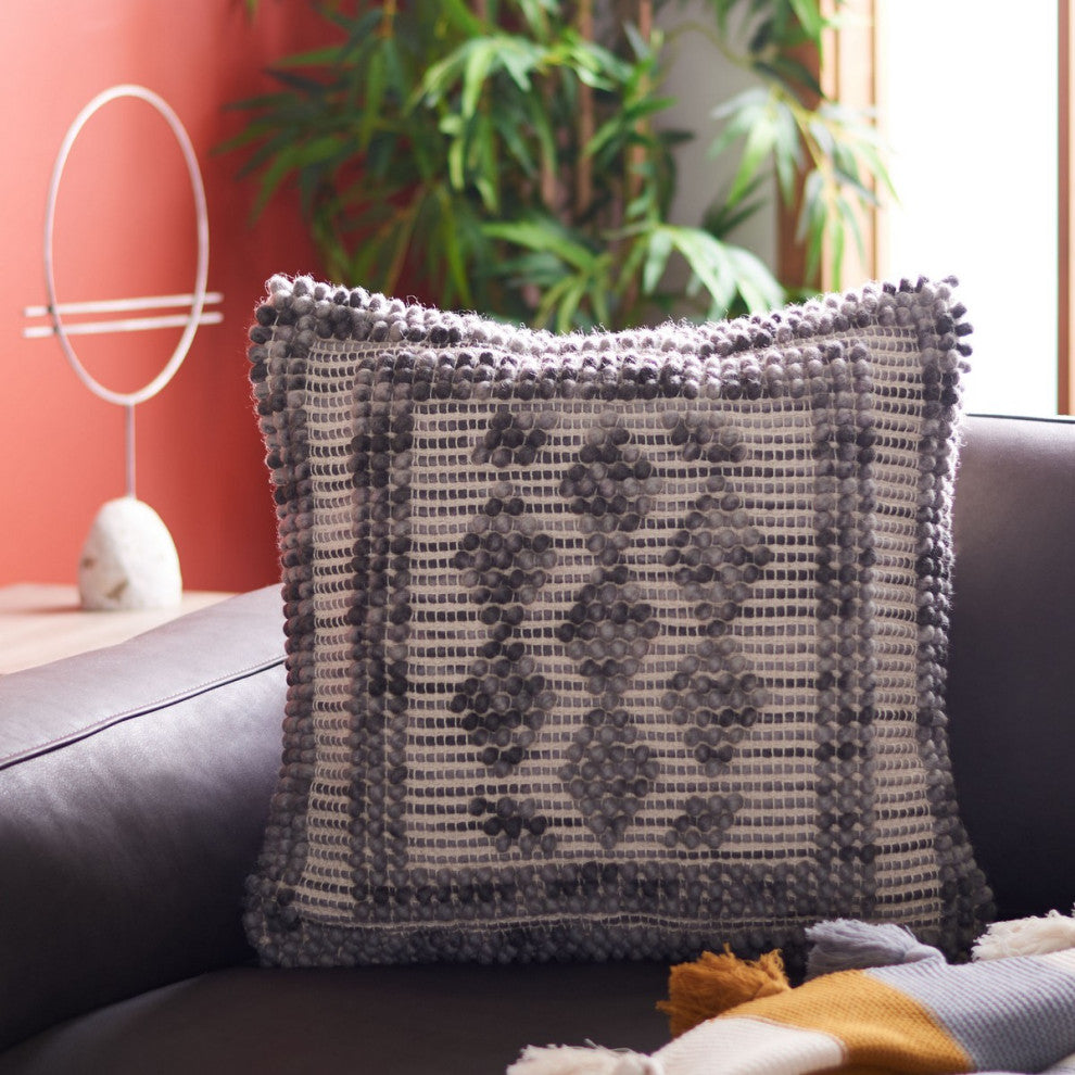 Safavieh Darvey Pillow Grey 20" X 20"