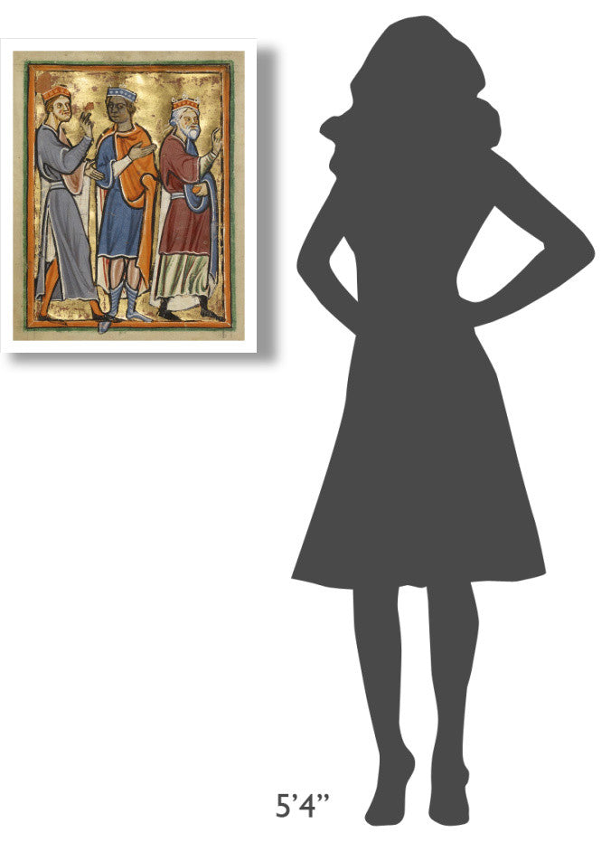 "The Magi Approaching Herod" Print 12th Century English Illuminator, 22"x26"