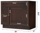 Vanity Art Vanity Base Cabinet, No Top, Drawers on Left, 36", Brown