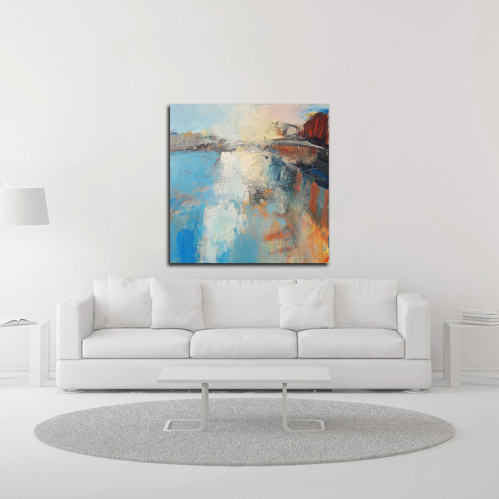 Harbour Light by Andrew Kinmont, Print on Canvas, 30"x30"