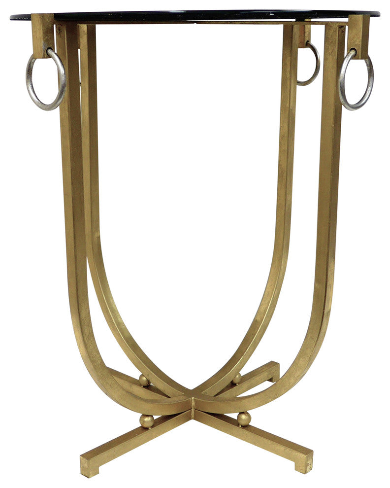 Ring Side Table, Gold With Silver