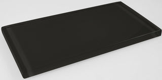 Metro 3"x6" Glass Subway Tile,Glossy Black, Piece