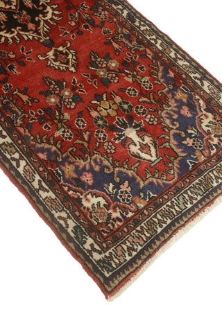 Fine Vintage Distressed Kathie Rust/Ivory Runner, 3'5x10'0