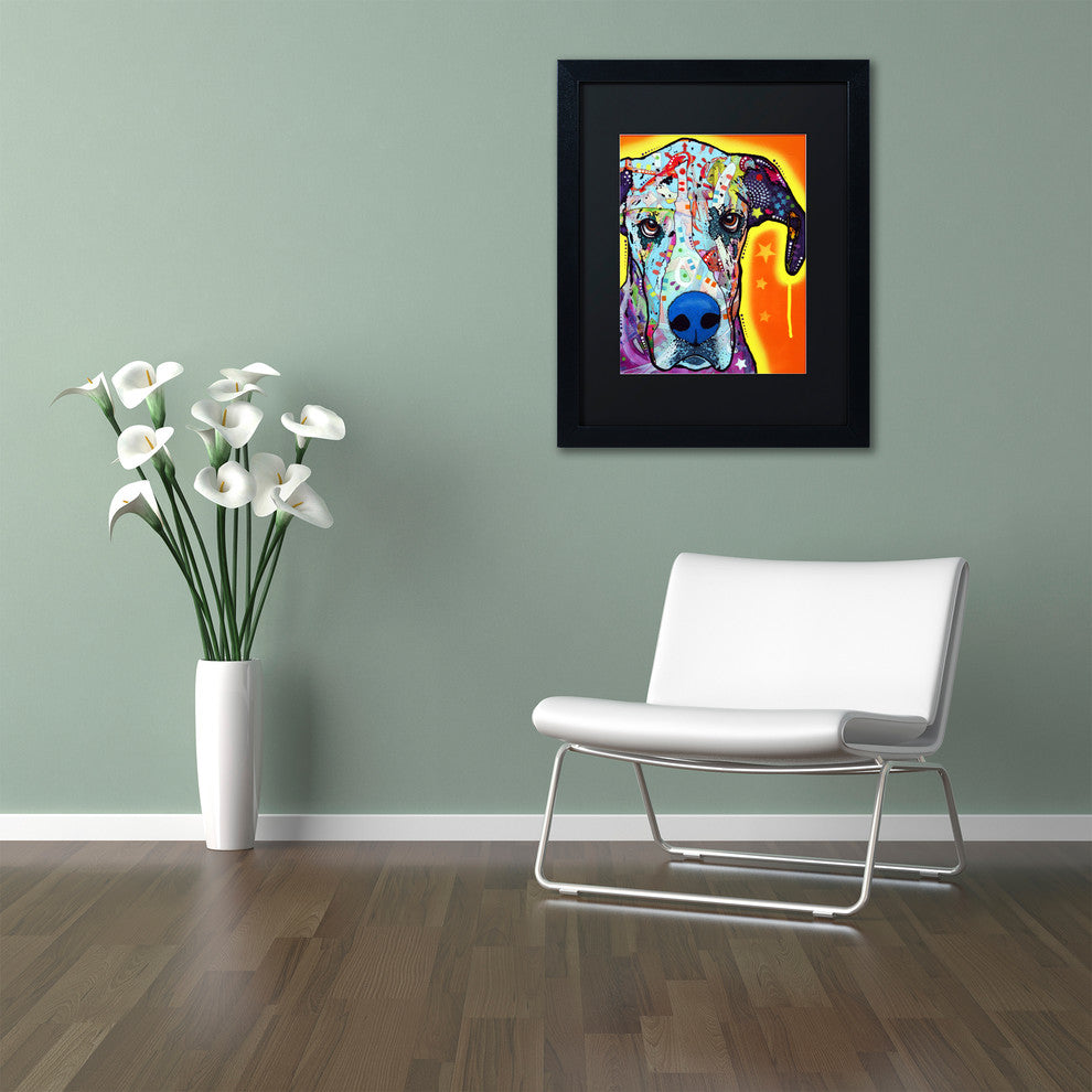 Dean Russo 'Great Dane' Framed Art, 16x20, Black Frame, Black Mat