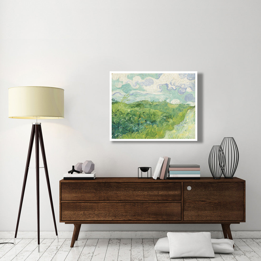 "Green Wheat Fields, Auvers, 1890" Paper Print by Vincent van Gogh, 42"x32"