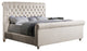 Marseille Upholstered Tufted Bed, Beige, Queen