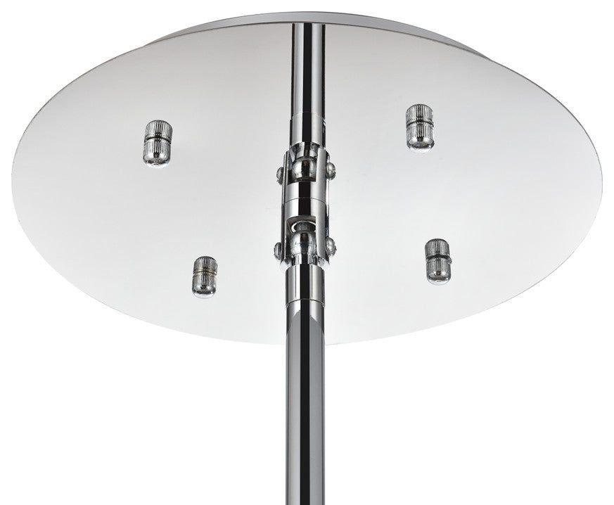 Victor 48" Crystal Starburst Oval Pendant, Chrome