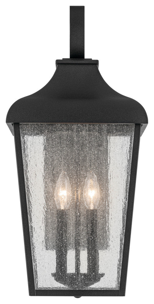 21.5" 2-Light Outdoor Wall Light With Clear Water Glass