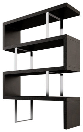 Oak Veneer Display Shelf, Wenge