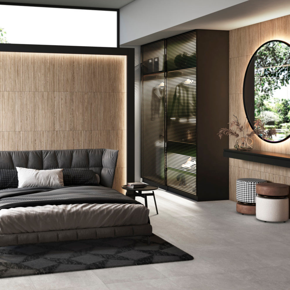Woodstrip Roble Fluted Ceramic Wall Tile