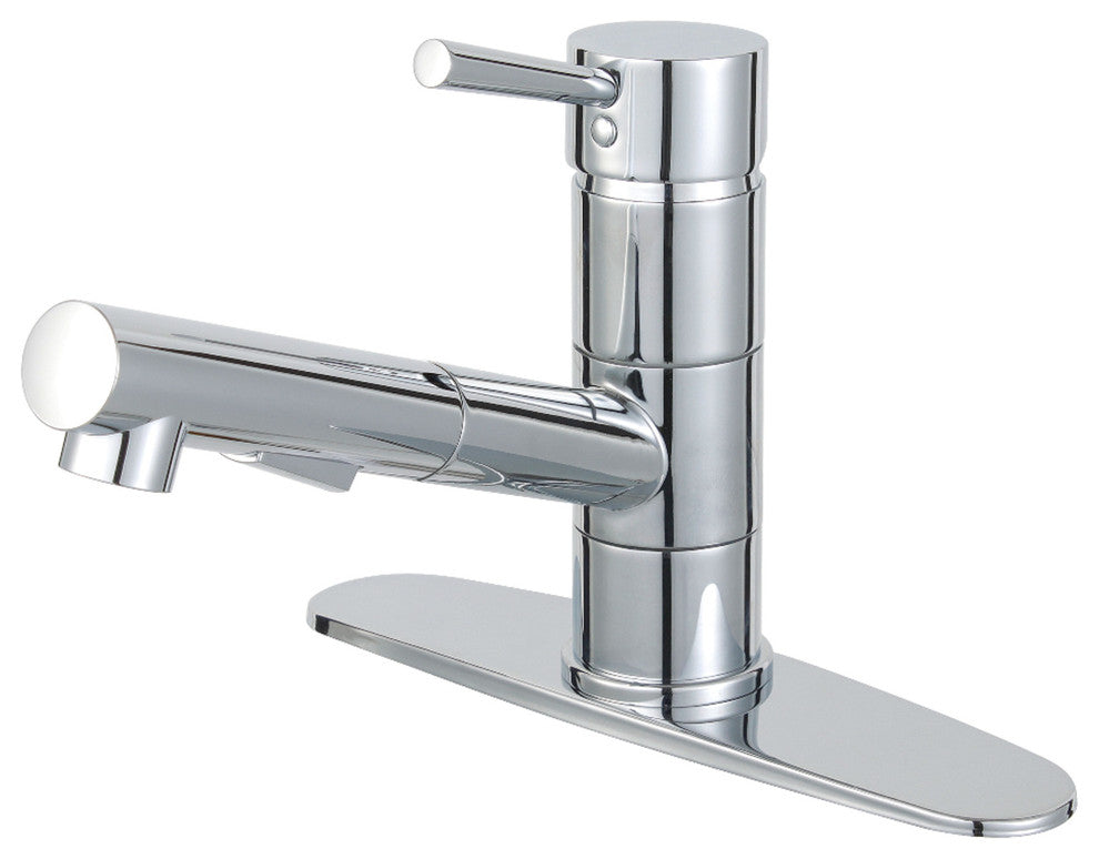 Gourmetier Single-Handle Pull-Out Kitchen Faucet, Polished Chrome