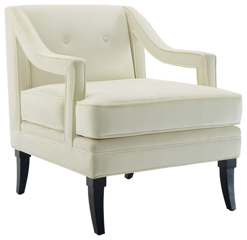 Concur Living Room Set Performance Velvet Set of 3 Ivory