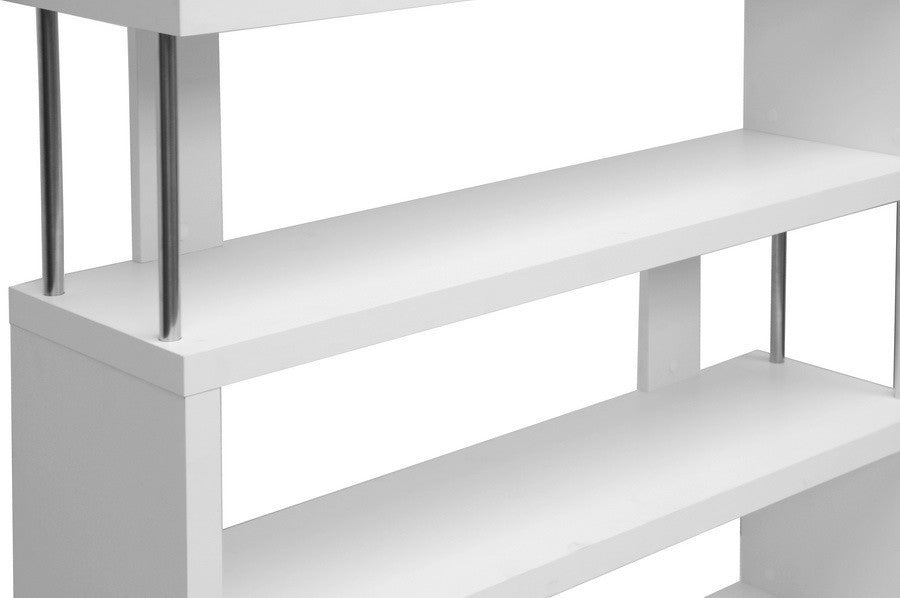 Barnes 6-Shelf Bookcase, White
