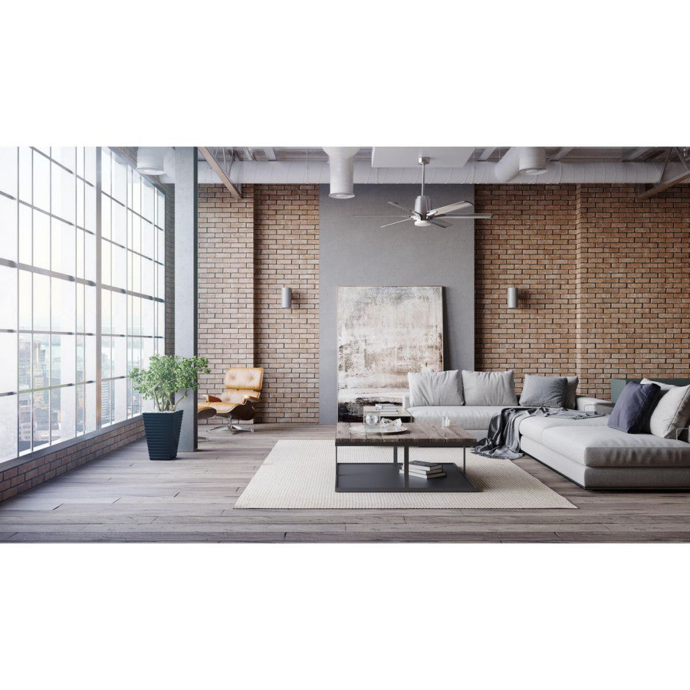 Arlo Collection 60" Indoor/Outdoor 6-Blade Brushed Nickel Ceiling Fan