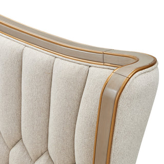 St. Charles Queen Chenille Wingback Bed, Dove Gray