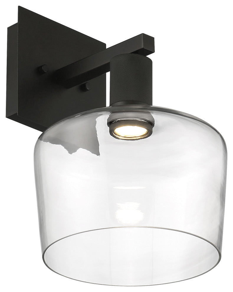 Access Port Nine 1-Light Chardonnay LED Wall Sconce Matte Black
