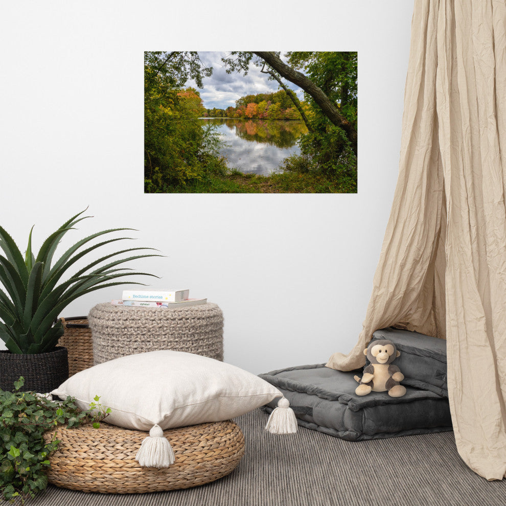 Lost in Autumn Color Landscape Photo, Rural Unframed Wall Art Print, 24" X 36"