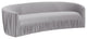TOV Furniture Valerie Pleated Light Grey Velvet Sofa
