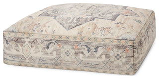 Loloi LPF0021 Beige / Multi 24"W x 24"D x 8"H Pouf